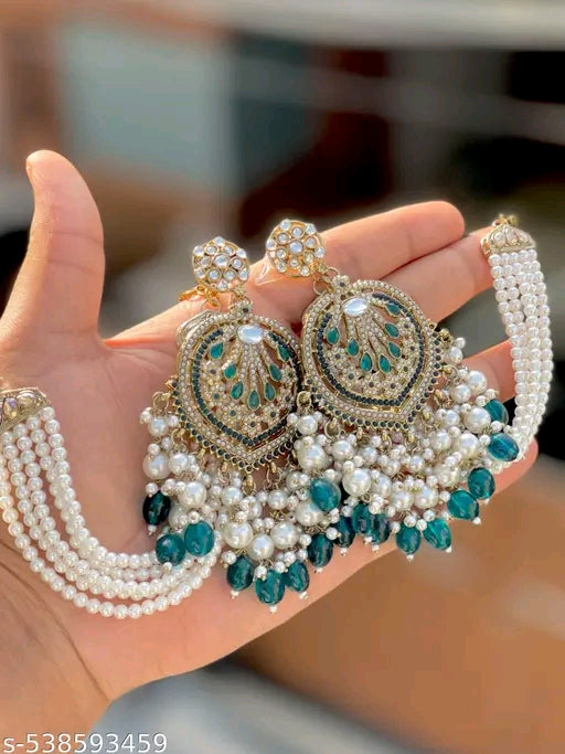 Chandbali Earring with Kansar