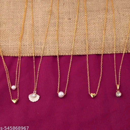 Affordable 5 Pcs Combo Necklace – Stylish & Durable